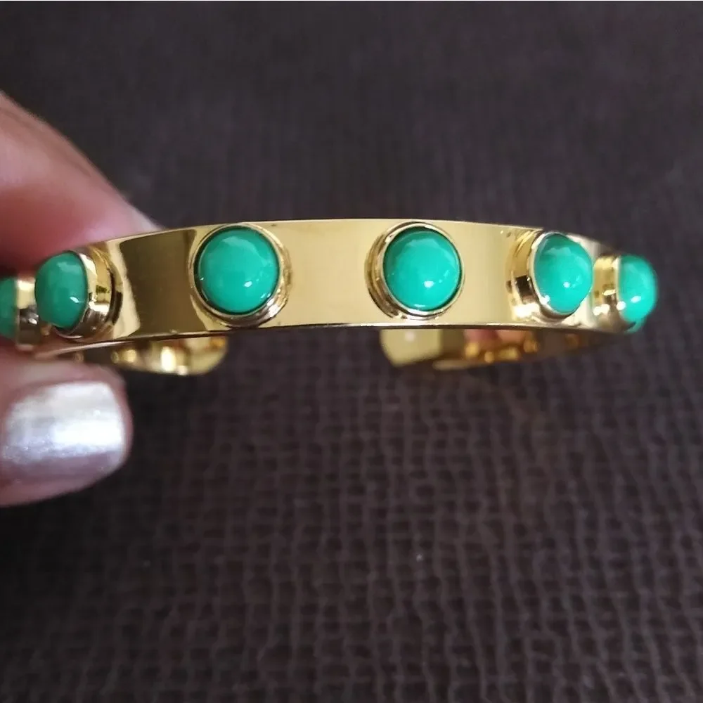 ✨️HP✨️ Kate Spade♠  "Tag🏷️ Along" Cuff in Jade Green💚 - Picture 2 of 6